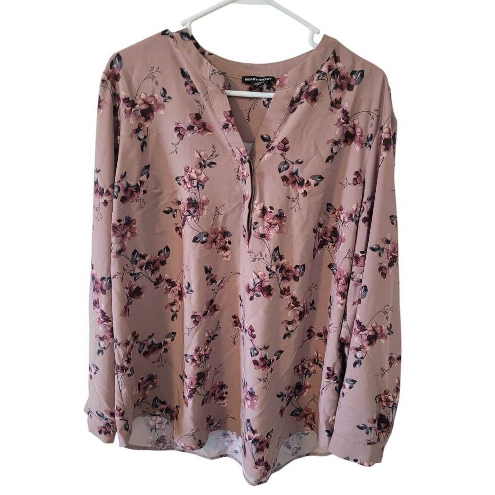 Ladies' Hilary Radley Long Sleeve Blouse Size XL